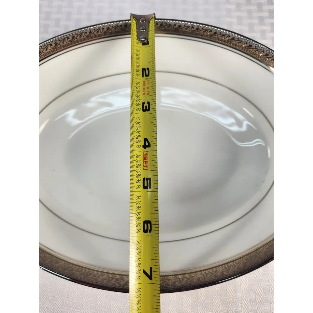 Noritake Crestwood Platinum Legendary Elegant Oval Vegetable Bowl New!